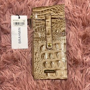 Brahmin Credit Card Wallet in Tan